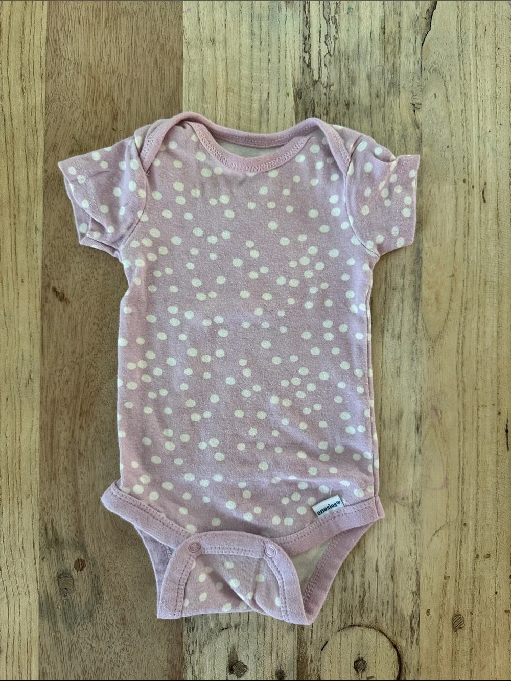 Gerber Pink Polka Dot Short-Sleeve Bodysuit